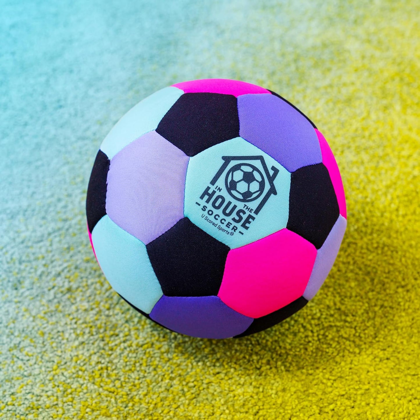 In the House Soccer Ball - Indoor Size 4 Padded Soccer Ball for Girls (Ages 3+), Boys (Ages 3+) & Adults - Bring Soccer Practice Home - Perfect for Juggling - Gift for Soccer Player