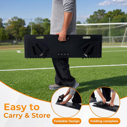 HDPE 3-In-1 Soccer Rebounder Board,Foldable & Portable Soccer Training Rebounder for Indoor Outdoor Training