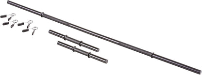 105 Pound Barbell Weight Set for Home Gym| Adjustable Weight Set with Two Dumbbell Bars and Full 6 Ft Bar, Black