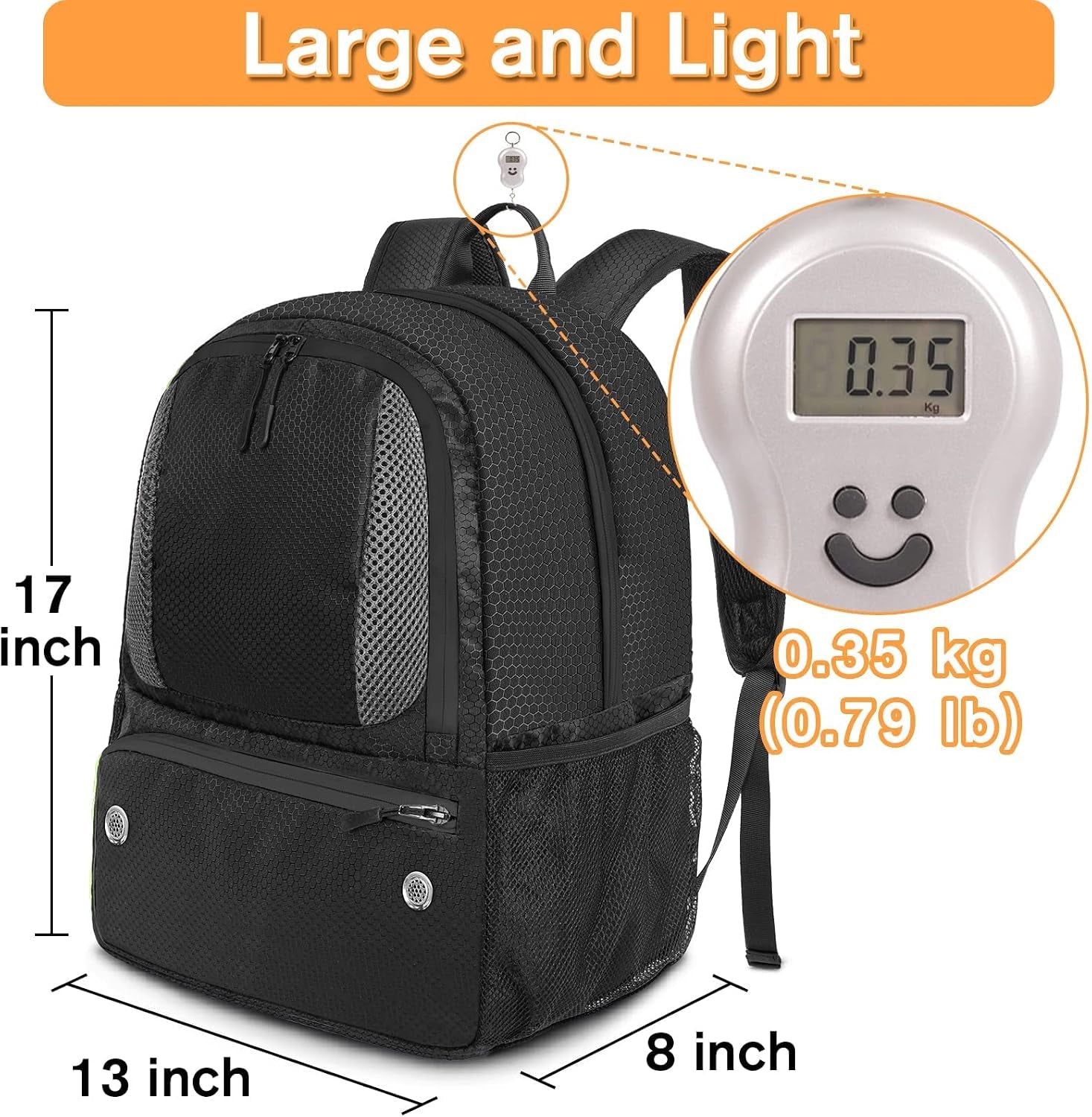 Soccer Backpack,Soccer Bag with Ball Holder, Water Resistant Sport Equipment Bags Fit Basketball Volleyball Football