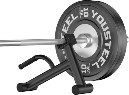 Deadlift Jack Barbell Stand Upload 600Lbs Deadlift Barbell Jack Bar Non-Slip Rubber Handle Suitable for Loading Unloading Weight Plates for Deadlift Exercise Weight Training
