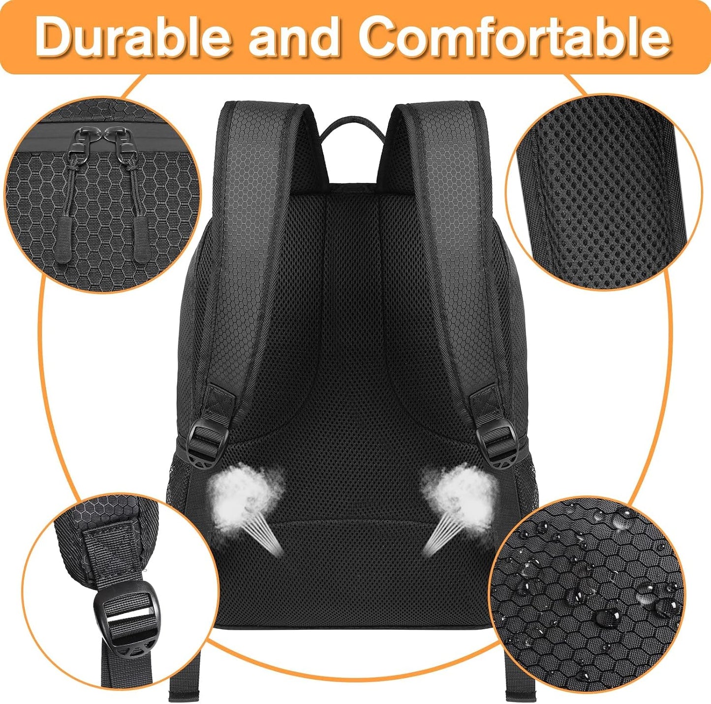 Soccer Backpack,Soccer Bag with Ball Holder, Water Resistant Sport Equipment Bags Fit Basketball Volleyball Football