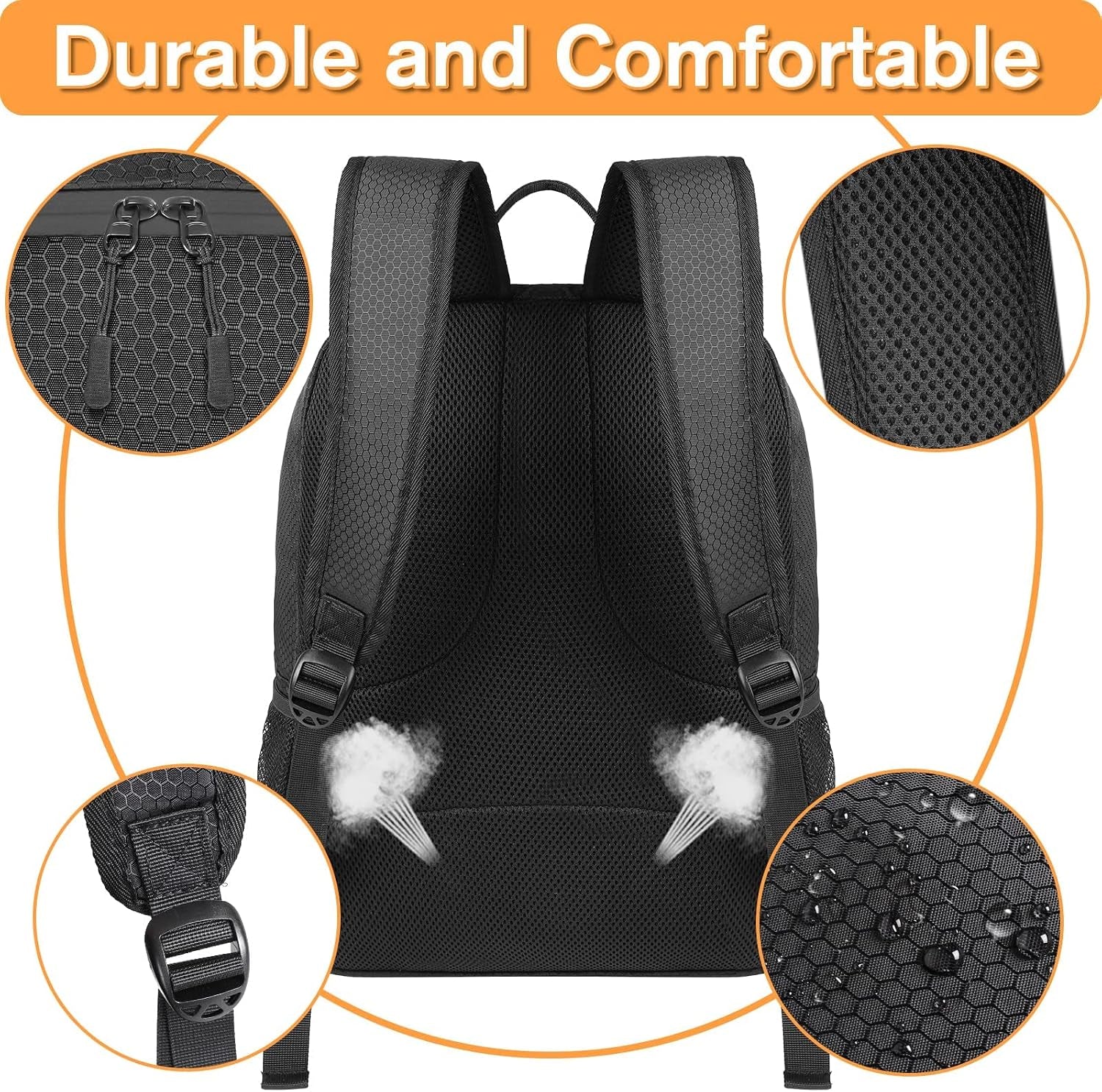 Soccer Backpack,Soccer Bag with Ball Holder, Water Resistant Sport Equipment Bags Fit Basketball Volleyball Football