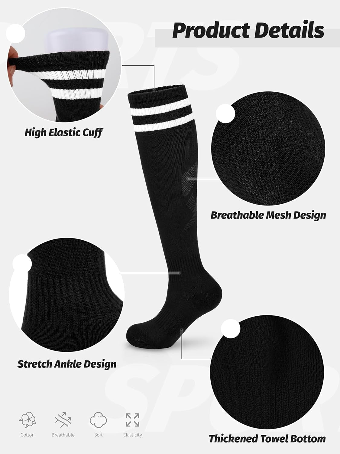 Kids Soccer Shin Guards and Socks Toddler Soccer Shin Pads Protective Defender Gear for Boys Girls Ages 3-15 Great for Training, Matches, Inspired by the World Cup