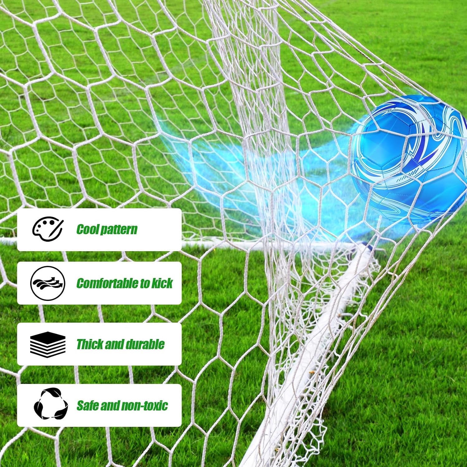 18 Pack Soccer Balls Bulk with Pump & Bag, Training Soccer Ball Official Size Deflated Football for Youth Training Outdoor outside School PE Team Coaches Practice Equipment