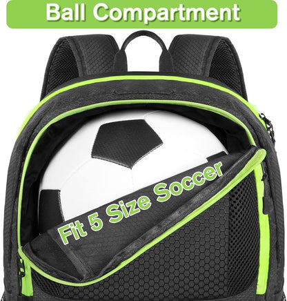 Soccer Backpack,Soccer Bag with Ball Holder, Water Resistant Sport Equipment Bags Fit Basketball Volleyball Football