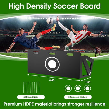 3 Angles Soccer Rebounder Board, Foldable Rebounder Soccer Wall, Portable Soccer Goal Kick Back Trainer for Passing and Bounce Back Training