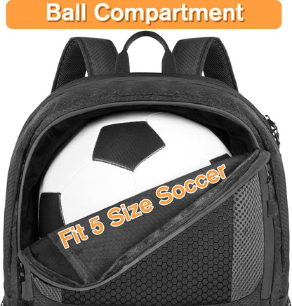 Soccer Backpack,Soccer Bag with Ball Holder, Water Resistant Sport Equipment Bags Fit Basketball Volleyball Football