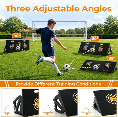 HDPE 3-In-1 Soccer Rebounder Board,Foldable & Portable Soccer Training Rebounder for Indoor Outdoor Training