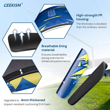 Soccer Shin Guards for Youth Kids Toddler - Soccer Shin Pads for Teens & Men, Protective Football Gear for 3-16 Years Boys Girls & Adult, World Cup Lightweight Soccer Equipment