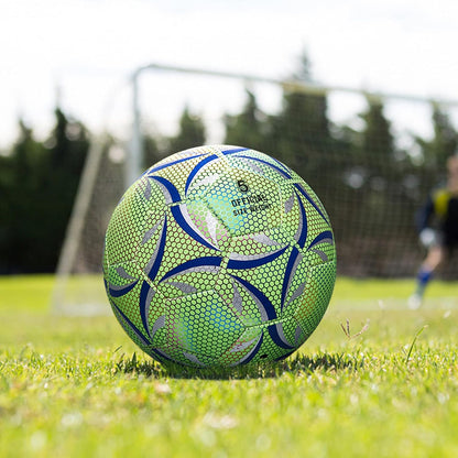 Soccer Ball, Glow in the Dark Soccer Ball Size 3/4/ 5 with Pump, Glowing Luminious Soccer Balls Gifts for Teens, Youth, Men, Women Indoor-Outdoor Soccer Training