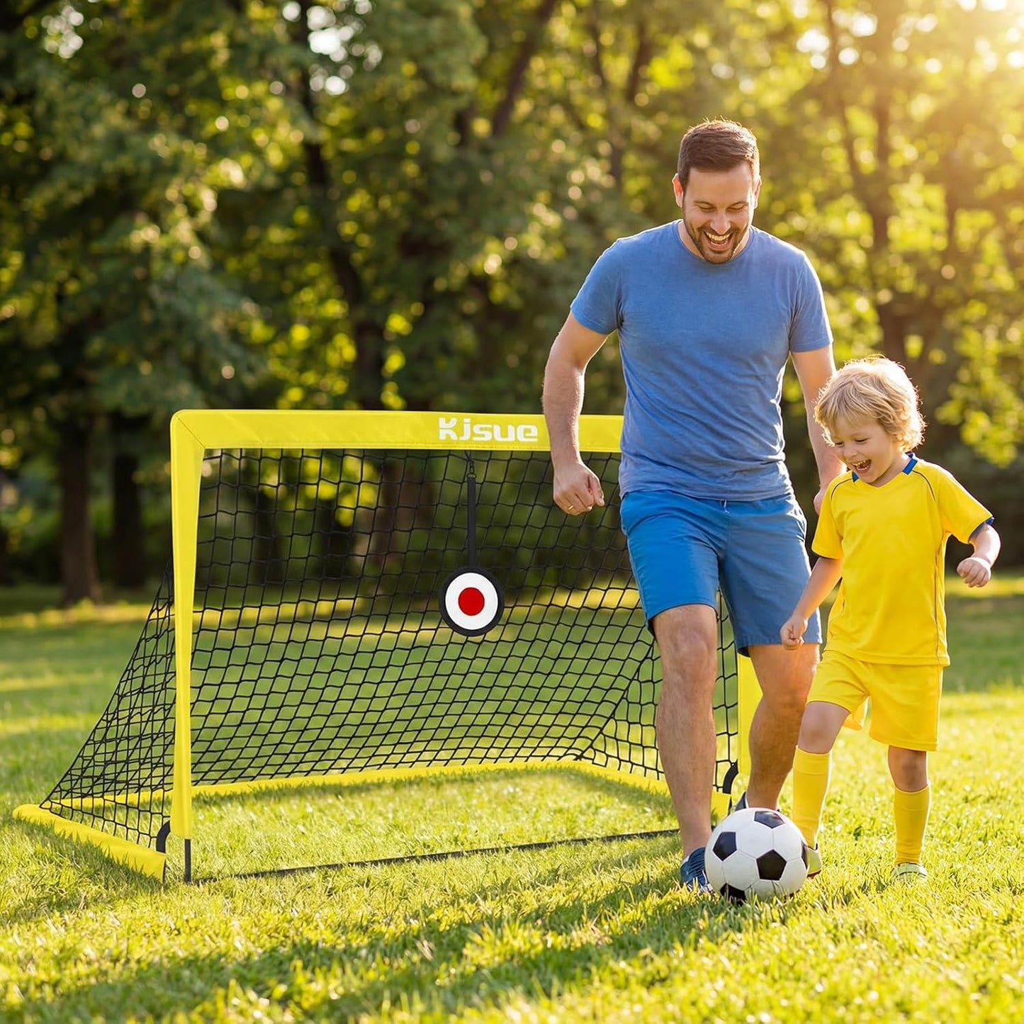 Soccer Goal, Kids Soccer Goals for Backyard Set of 2, 4 X 3Ft Soccer Net Training Equipment, Pop up Toddler Soccer Goal for Outdoor Indoor Sports Games