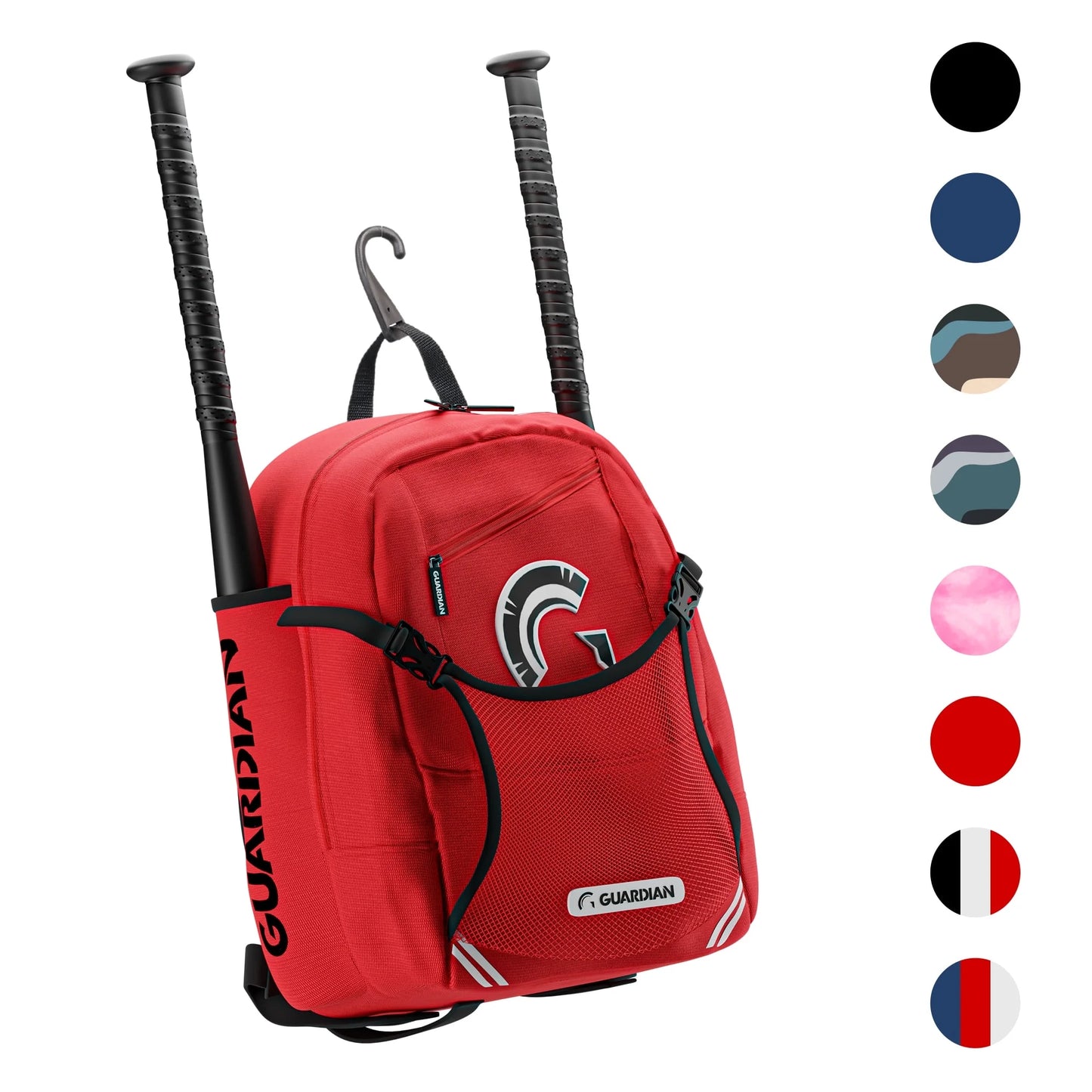 Backpack for Youth, Softball Bag for Girls, Durable Bat Bags Baseball Youth Boys and Girls, Tball Bag – Includes Hook to Hang on Fence - Navy/White