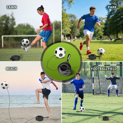 Soccer Training Set with Metal Base Portable Solo Trainer Equipment with Rebound Ball-Popular Soccer Gift,Socce Skills Practice Aid for Outdoors Indoor