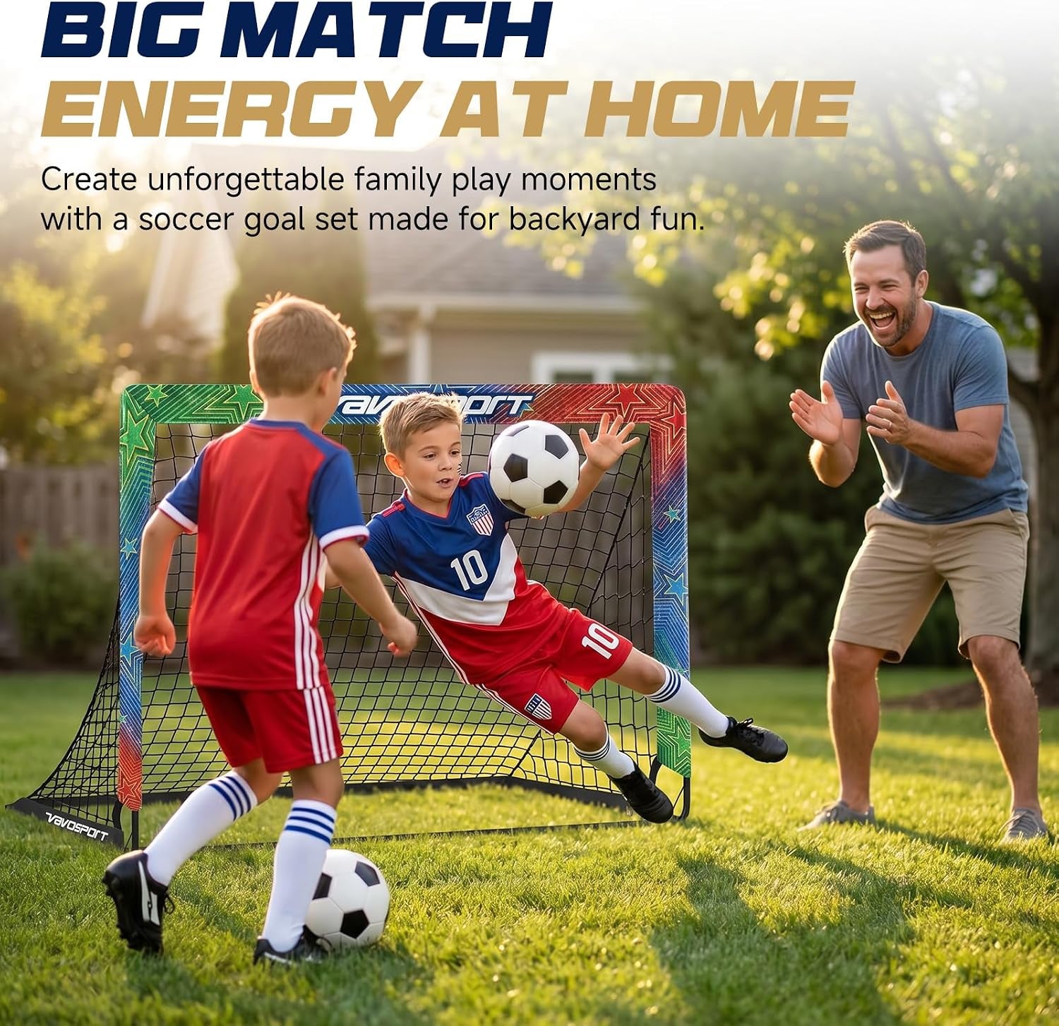 Kids Soccer Goals for Backyard Set, 2 Pack Portable Pop up Soccer Goal with Soccer Net, Size 3 Soccer Ball, Pump, 10 Cones and Bag, Toddler Soccer Training Equipment for Outdoor Games