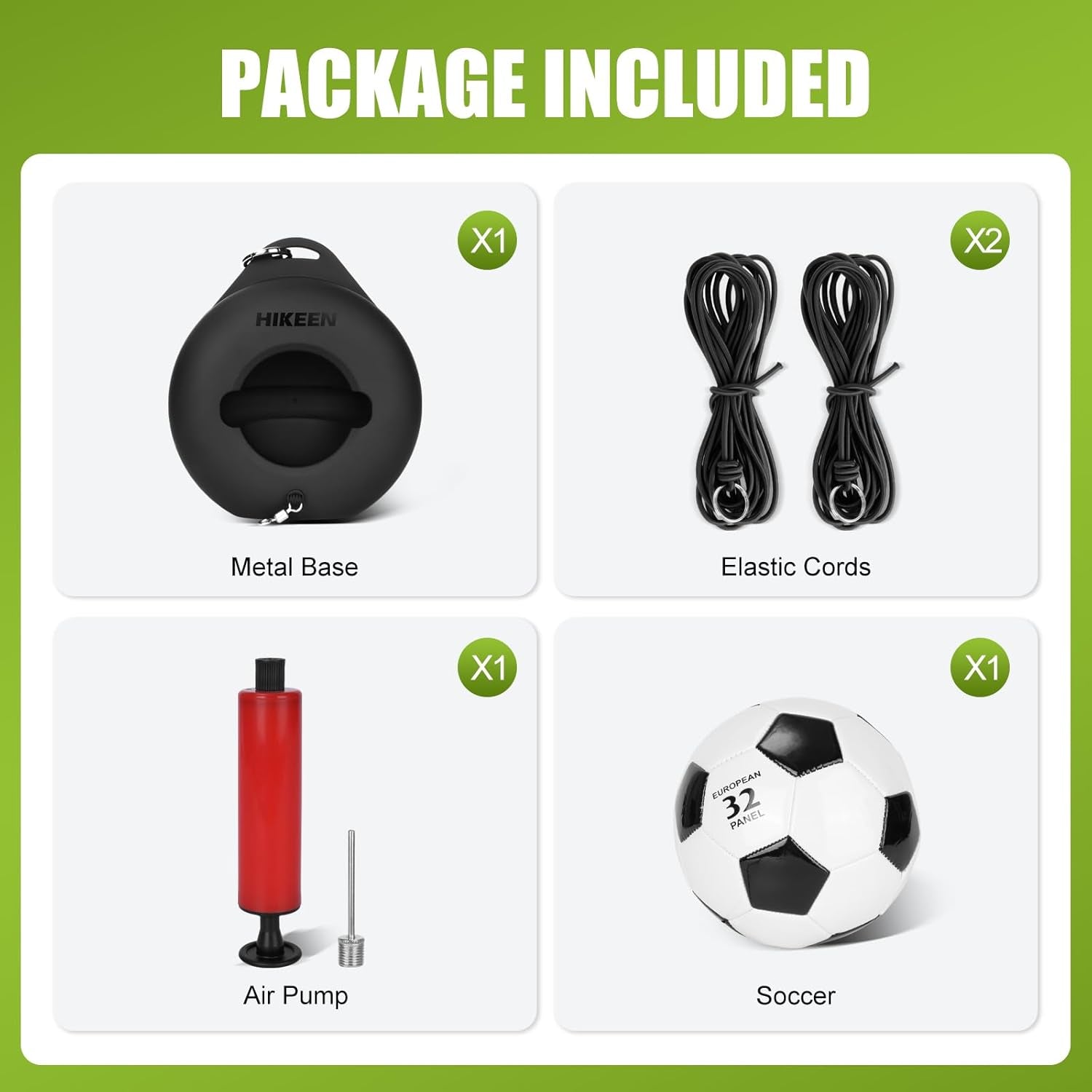 Soccer Training Set with Metal Base Portable Solo Trainer Equipment with Rebound Ball-Popular Soccer Gift,Socce Skills Practice Aid for Outdoors Indoor