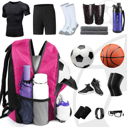 Soccer Backpack,Soccer Bag with Ball Holder, Water Resistant Sport Equipment Bags Fit Basketball Volleyball Football