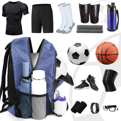 Soccer Backpack,Soccer Bag with Ball Holder, Water Resistant Sport Equipment Bags Fit Basketball Volleyball Football