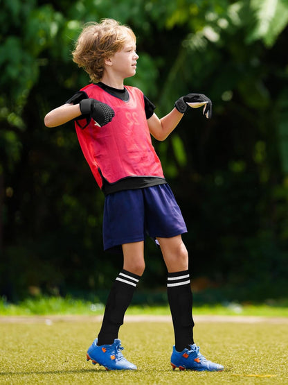 Kids Soccer Shin Guards and Socks Toddler Soccer Shin Pads Protective Defender Gear for Boys Girls Ages 3-15 Great for Training, Matches, Inspired by the World Cup