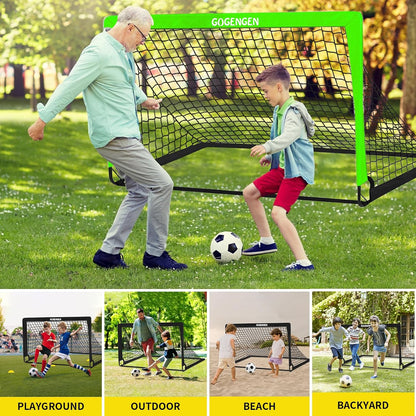 Soccer Goal, 2 of 6X4 Soccer Goals for Backyard with Soccer Net, Soccer Ball, Target, Cones, Soccer Training Equipment for Toddler Kids Youth