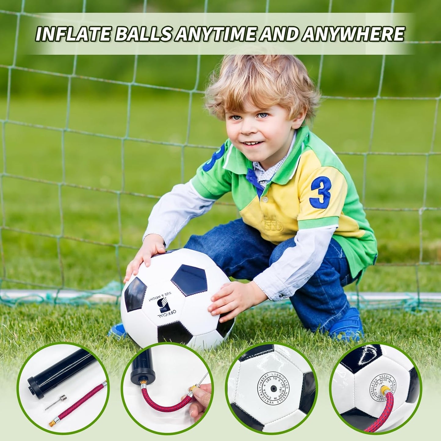 Soccer Ball with Pump Deflated Operationchristmaschild Bulk Items Soccer Balls Size 5 Bulk for Adults Christmas Charity Training Game Gifts Ideal for OCC Shoeboxes Soccer Coaches Fans
