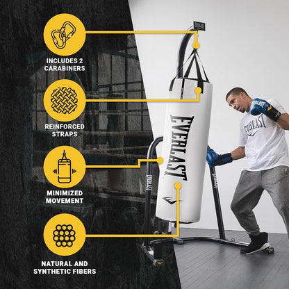 Elite Punching Bag – Hanging Heavy Bag for Adults with Dual Strap System | Durable Boxing Bag for Boxing, MMA, Muay Thai, Home Gym Training