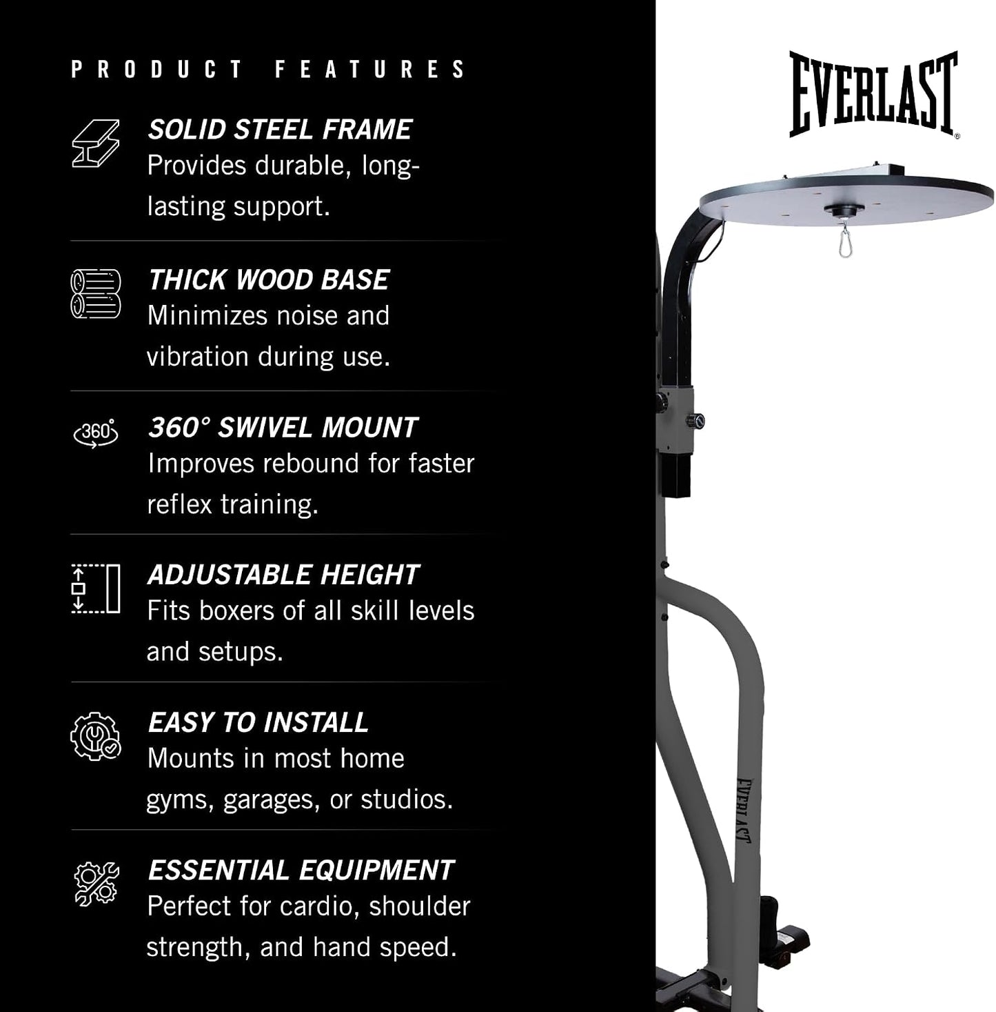 Adjustable Speed Bag Platform – Heavy-Duty Speed Bag Mount for Boxing, Training & Cardio – Bag Not Included