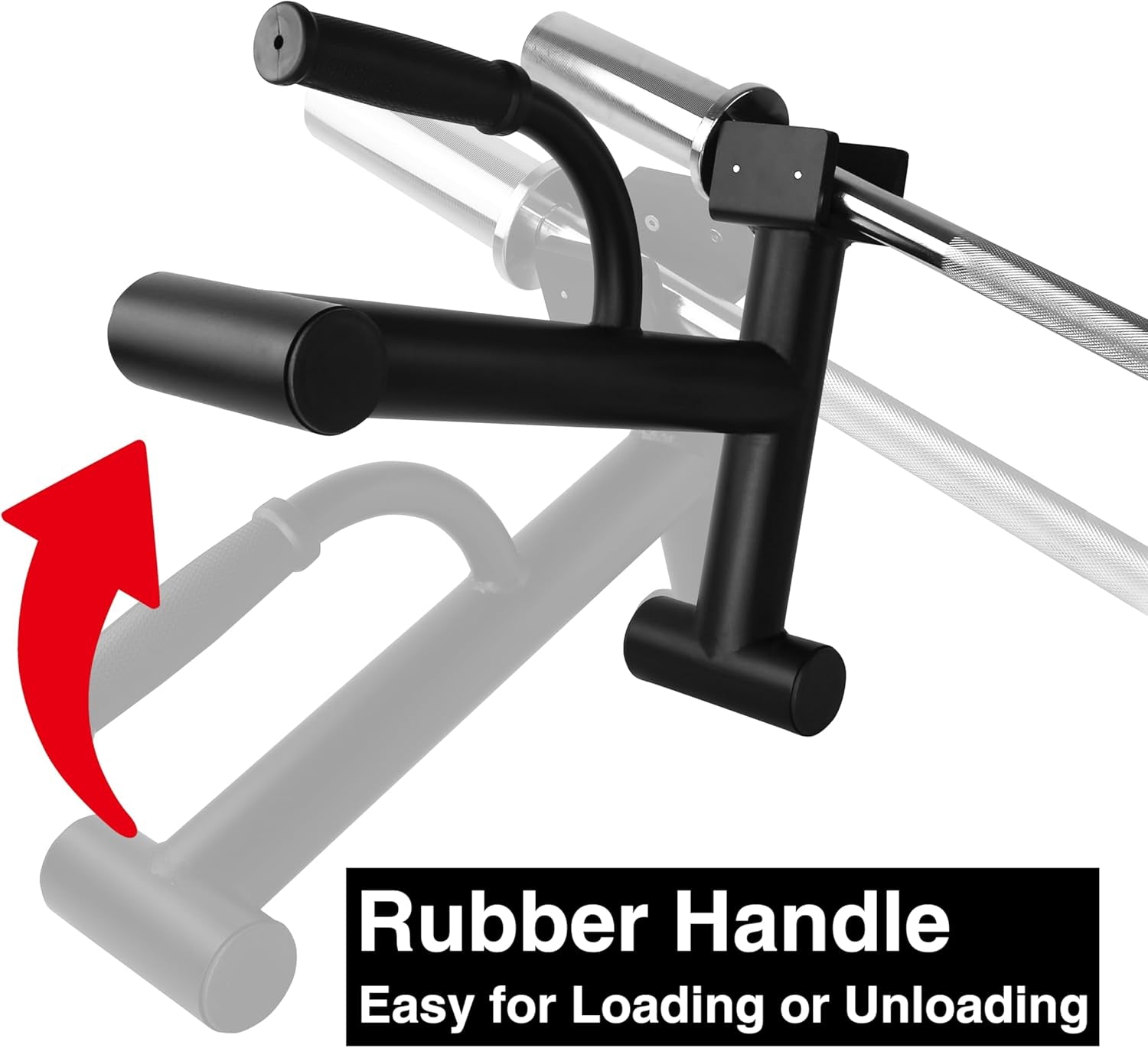 Deadlift Jack Barbell Stand Upload 600Lbs Deadlift Barbell Jack Bar Non-Slip Rubber Handle Suitable for Loading Unloading Weight Plates for Deadlift Exercise Weight Training