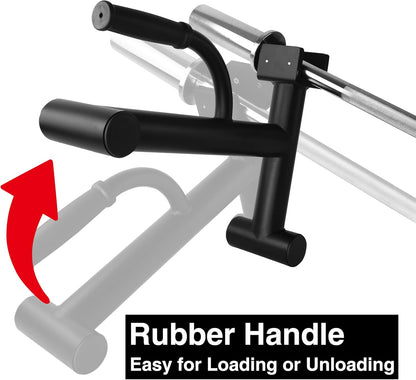 Deadlift Jack Barbell Stand Upload 600Lbs Deadlift Barbell Jack Bar Non-Slip Rubber Handle Suitable for Loading Unloading Weight Plates for Deadlift Exercise Weight Training