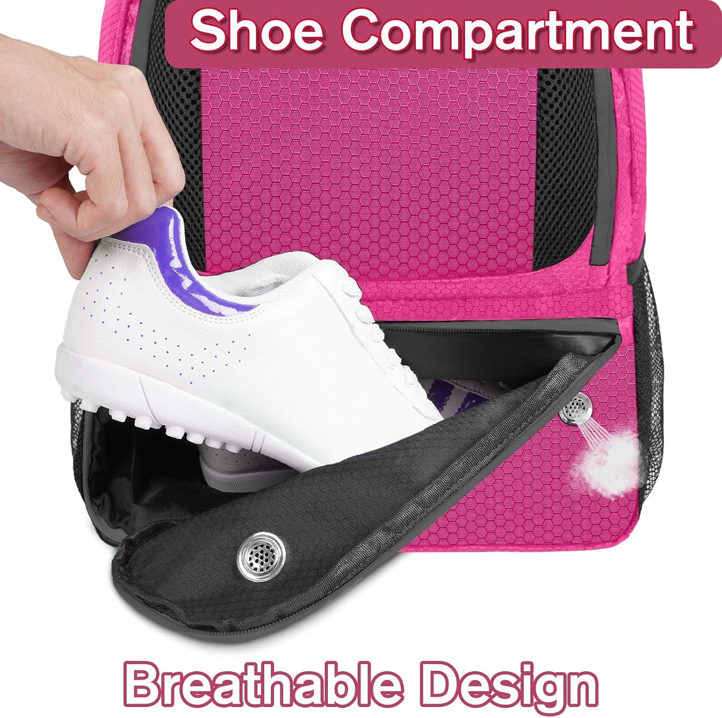 Soccer Backpack,Soccer Bag with Ball Holder, Water Resistant Sport Equipment Bags Fit Basketball Volleyball Football