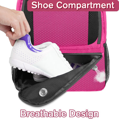 Soccer Backpack,Soccer Bag with Ball Holder, Water Resistant Sport Equipment Bags Fit Basketball Volleyball Football