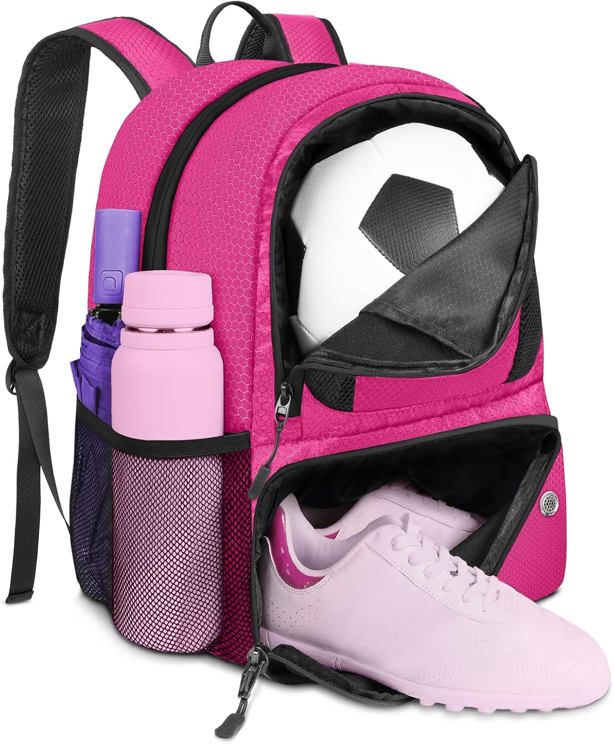 Soccer Backpack,Soccer Bag with Ball Holder, Water Resistant Sport Equipment Bags Fit Basketball Volleyball Football
