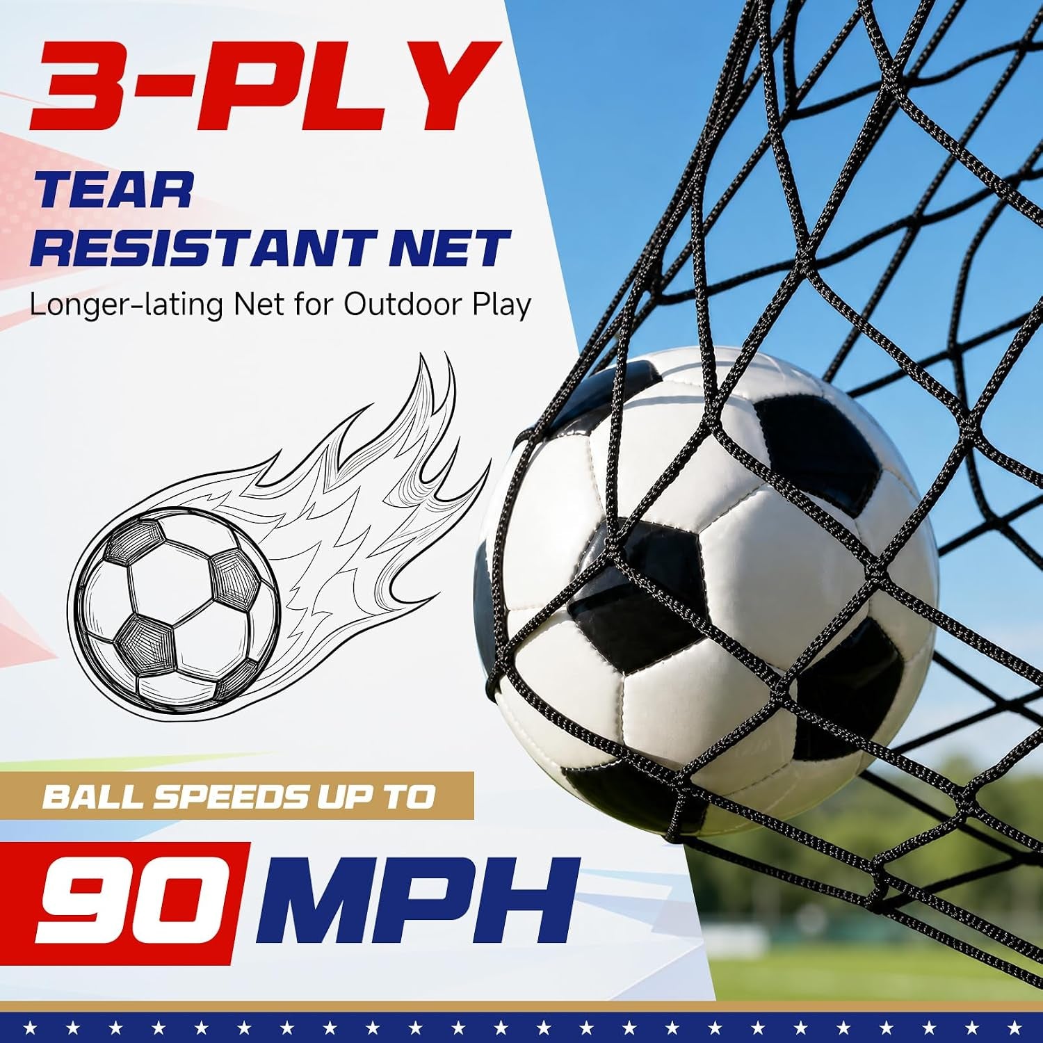 Kids Soccer Goals for Backyard Set, 2 Pack Portable Pop up Soccer Goal with Soccer Net, Size 3 Soccer Ball, Pump, 10 Cones and Bag, Toddler Soccer Training Equipment for Outdoor Games