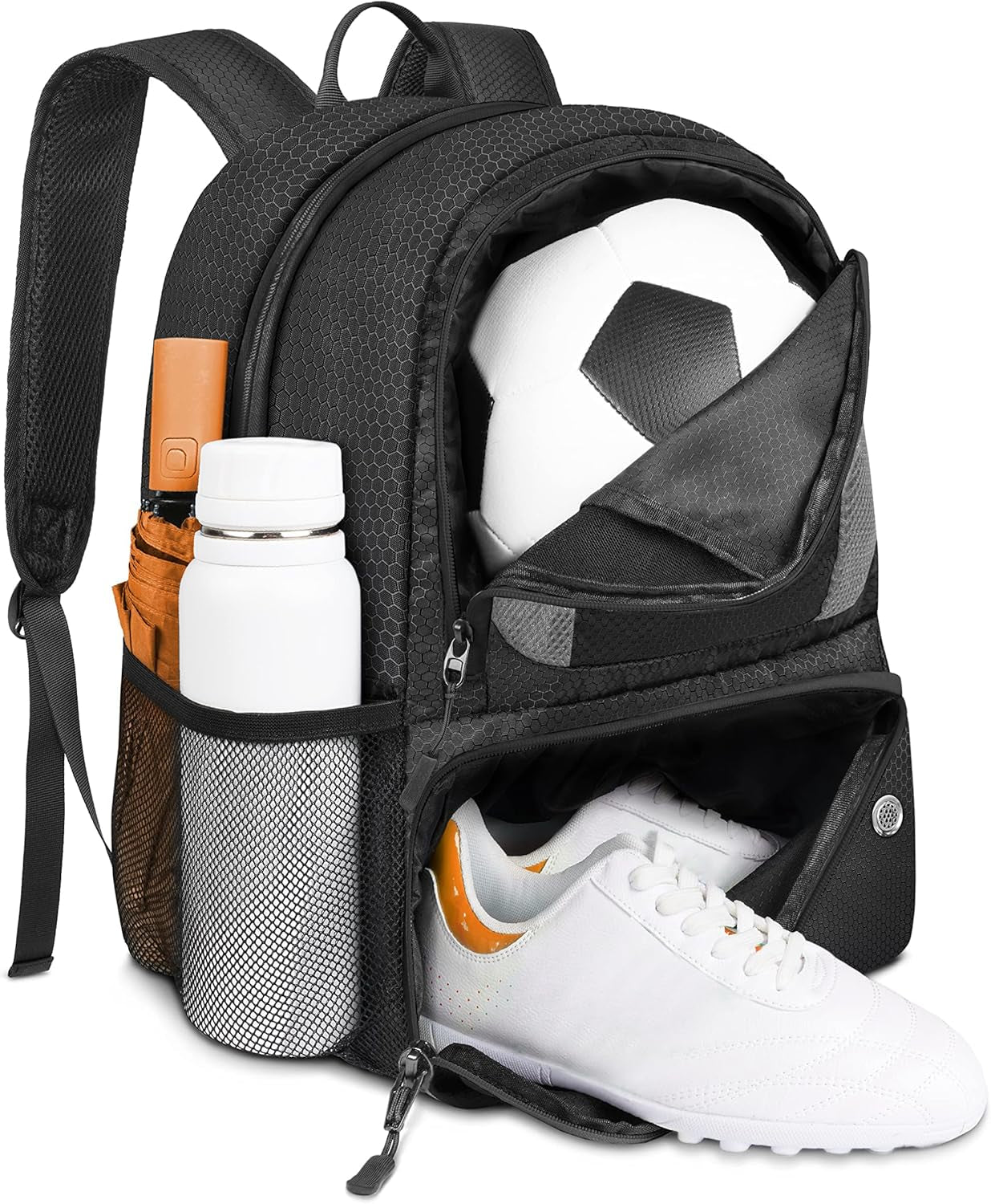 Soccer Backpack,Soccer Bag with Ball Holder, Water Resistant Sport Equipment Bags Fit Basketball Volleyball Football