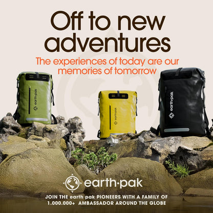 Waterproof Backpack - Heavy Duty Hiking Backpack - Roll-Top Closure Bag - Cushioned Dry Bag Waterproof Phone Case