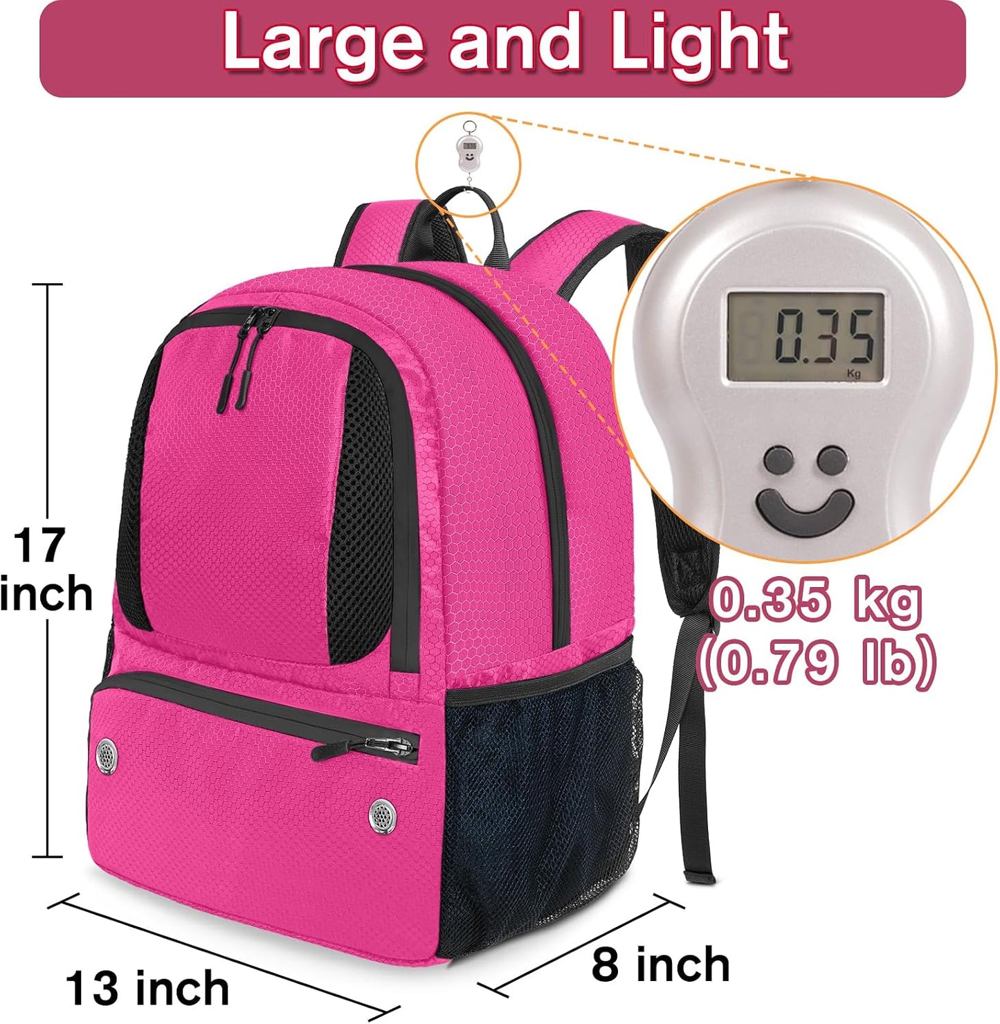 Soccer Backpack,Soccer Bag with Ball Holder, Water Resistant Sport Equipment Bags Fit Basketball Volleyball Football
