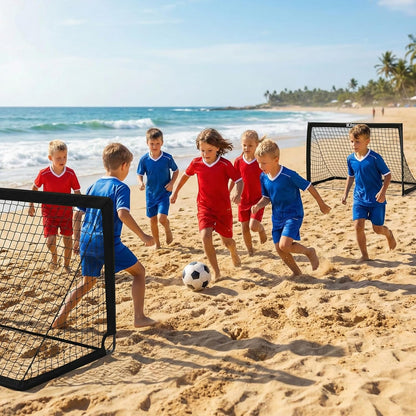 Soccer Goal, Kids Soccer Goals for Backyard Set of 2, 4 X 3Ft Soccer Net Training Equipment, Pop up Toddler Soccer Goal for Outdoor Indoor Sports Games
