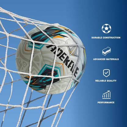 Soccer Ball Size 5 for All Age Recreational or Professional Outdoor Practice, PU Official Size&Weight, Size 5 Soccer Ball for Boys Youth Adults College Team, Ideal Gifts with Pump and Carry Net