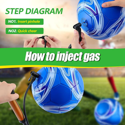 18 Pack Soccer Balls Bulk with Pump & Bag, Training Soccer Ball Official Size Deflated Football for Youth Training Outdoor outside School PE Team Coaches Practice Equipment