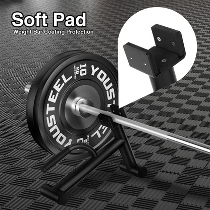 Deadlift Jack Barbell Stand Upload 600Lbs Deadlift Barbell Jack Bar Non-Slip Rubber Handle Suitable for Loading Unloading Weight Plates for Deadlift Exercise Weight Training