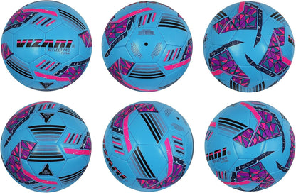 Reflect Pro Soccer Ball Size | Hand-Stitched Shiny TPU Cover | Perfect Youth Soccer Ball for Boys and Girls | Durable Futsal Football for Indoor and Outdoor Play (Pack of 1, 6 & 12)