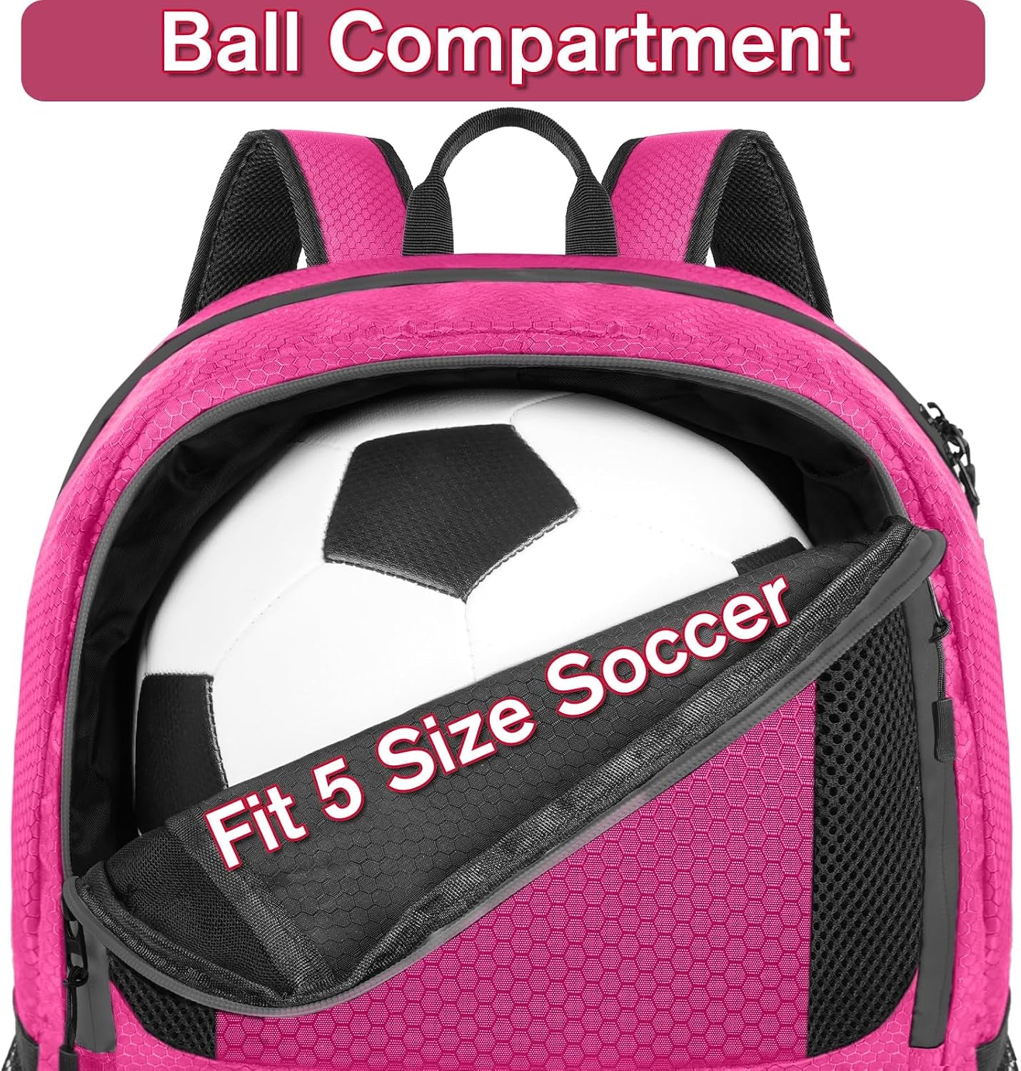 Soccer Backpack,Soccer Bag with Ball Holder, Water Resistant Sport Equipment Bags Fit Basketball Volleyball Football