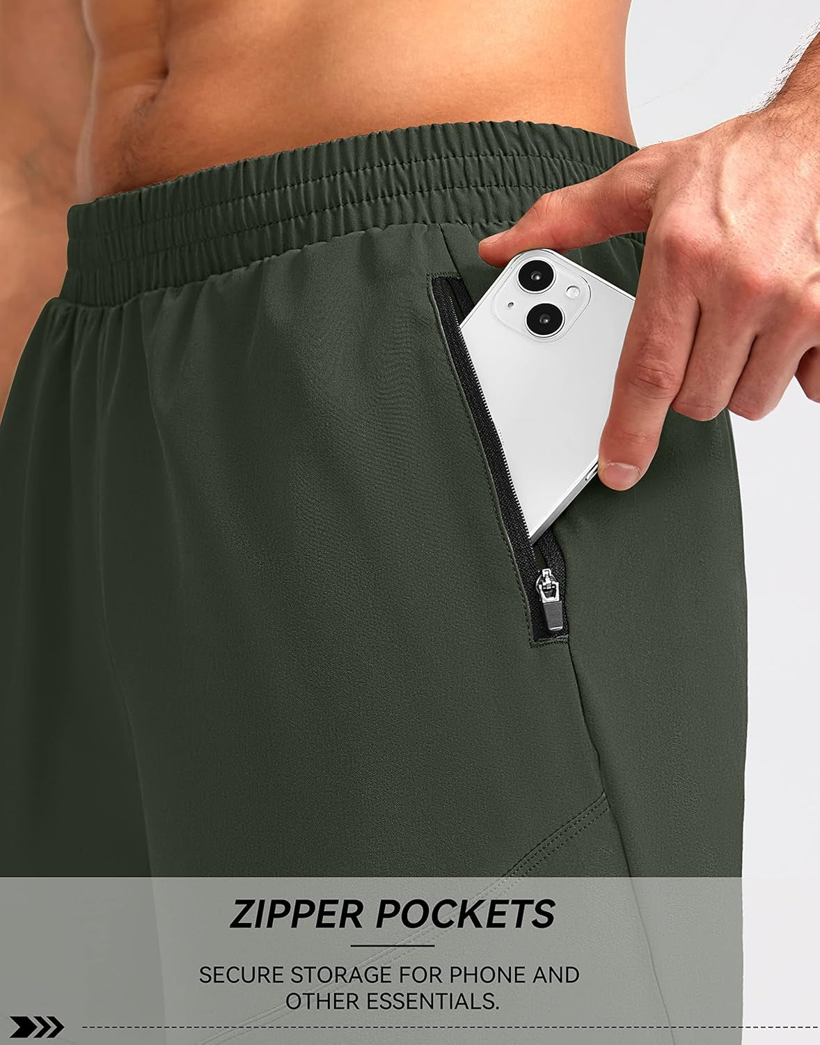 Men'S Workout Running Shorts 5"/7"/9" Lightweight Gym Athletic Shorts for Men with Zipper Pockets