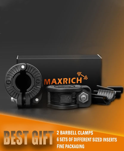 Barbell Clamp 1 Inch Multiple Sizes & Adjustable Weight Clips for Quick Release Barbell Collars