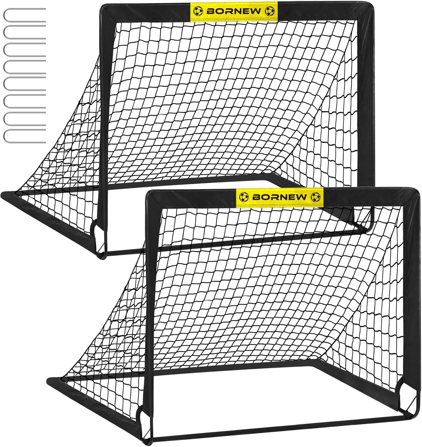 Soccer Goal - Backyard & Indoor Soccer Goals for Kids, 6X4 / 4X3 Ft Portable Pop up Soccer Nets for Youth & Adult, Outdoor Games, Soccer Training Equipment Ages 3-16 Year Gift