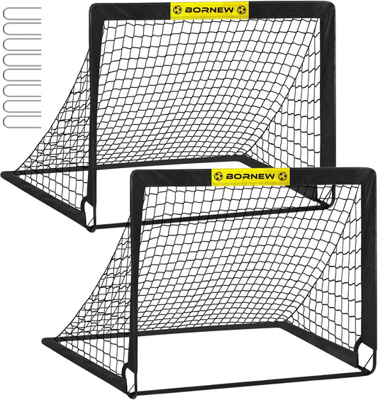 Soccer Goal - Backyard & Indoor Soccer Goals for Kids, 6X4 / 4X3 Ft Portable Pop up Soccer Nets for Youth & Adult, Outdoor Games, Soccer Training Equipment Ages 3-16 Year Gift