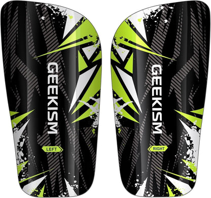 Soccer Shin Guards for Youth Kids Toddler - Soccer Shin Pads for Teens & Men, Protective Football Gear for 3-16 Years Boys Girls & Adult, World Cup Lightweight Soccer Equipment