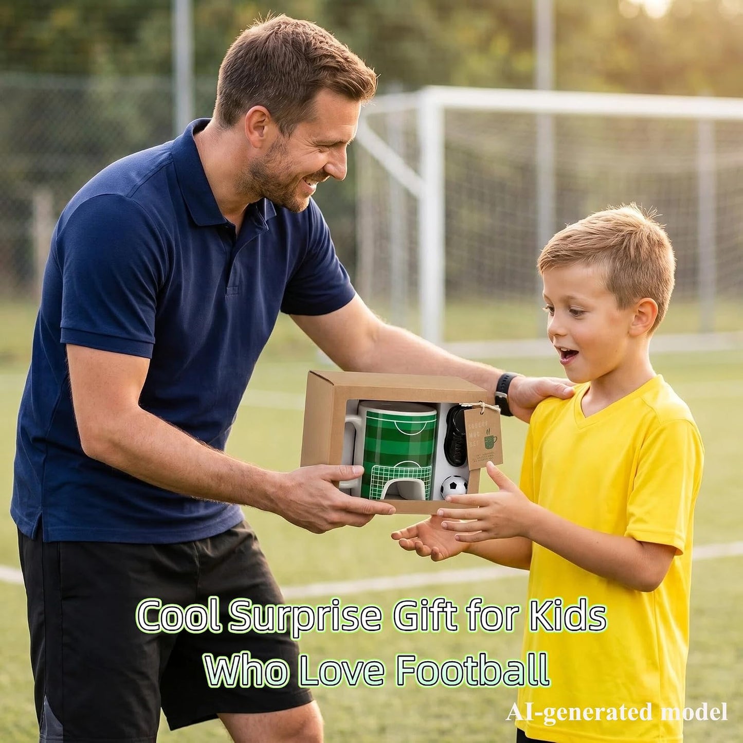 Soccer Gifts Mug Set with a Ball and Finger Shoes, Soccer Coach Gifts, Funny Coffee Mug, Interactive Game Football Gifts for Boys 8-12, Men, Dad, Fathday'S Day, Birthday, Christmas, 12 Oz