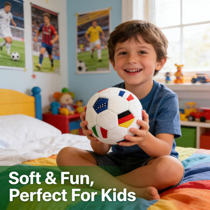 World Cup Soccer Pillow 2026 Football Throw Ball Pillow round Soccer Plush Decorative Pillows for Couch Bed Room Game Day Home Decor Soft Football Themed Plush for Women Men Fans inside House 8Inx8In