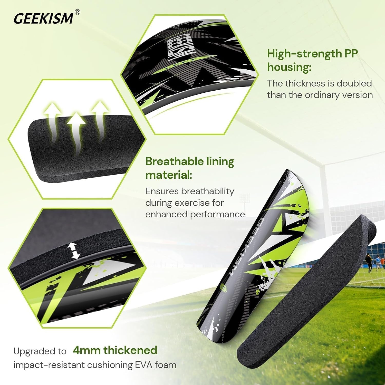 Soccer Shin Guards for Youth Kids Toddler - Soccer Shin Pads for Teens & Men, Protective Football Gear for 3-16 Years Boys Girls & Adult, World Cup Lightweight Soccer Equipment